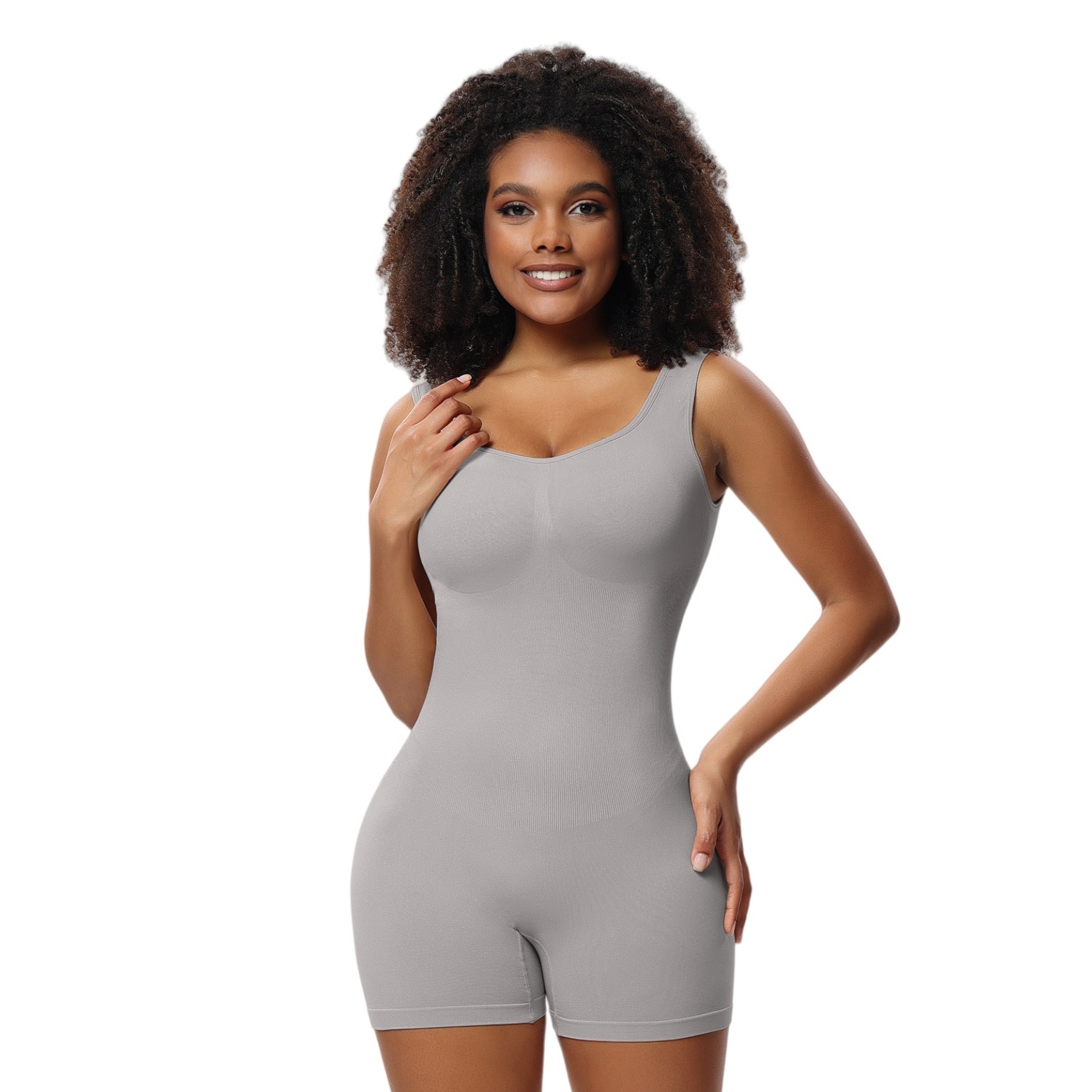 Womens Seamless Bodysuit - Sleeveless Body Shaper Romper Slimming Underwear